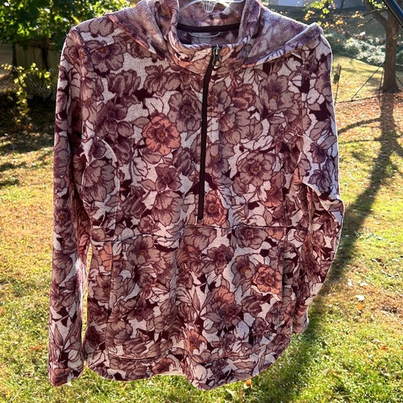 Royal Robbins Sentinel Peak Hoodie size M floral pockets flattering silhouette - Picture 4 of 16
